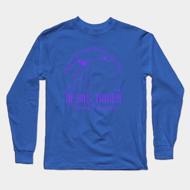 Devils Tower National Monument Long Sleeve T-Shirt by PanicMoon